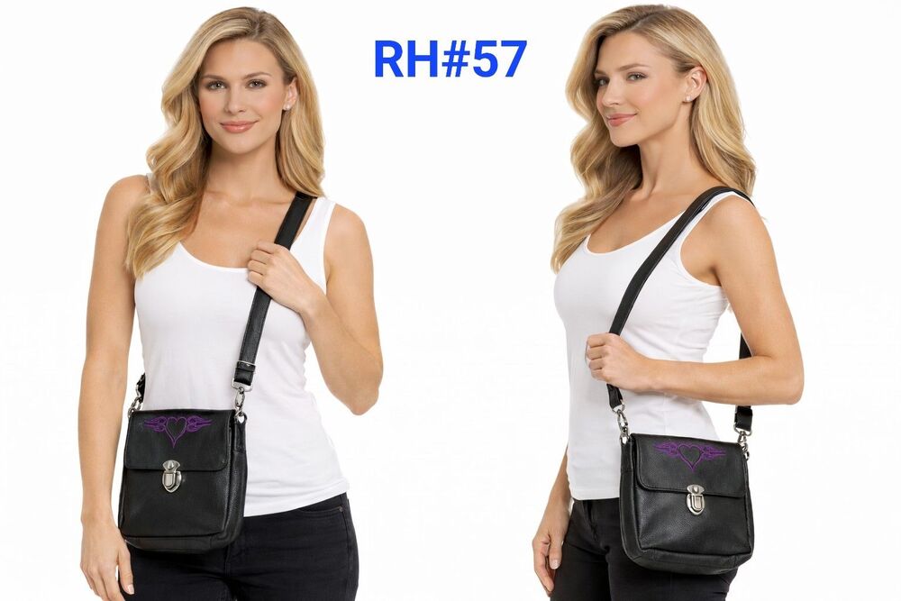 Crossbody Genuine Leather Belt Loopclip Purse adjustable/detachable strap RH#57